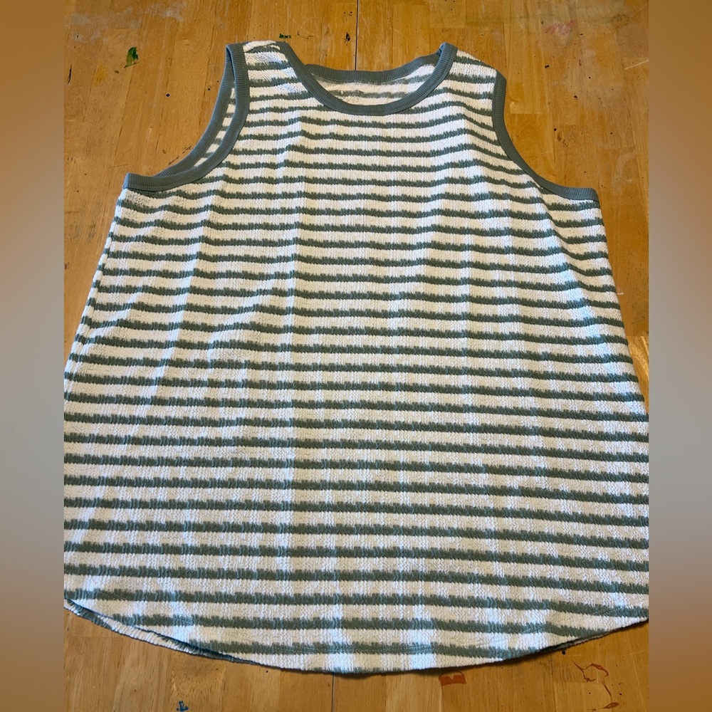 Maurice’s 24/7 green and white striped tank